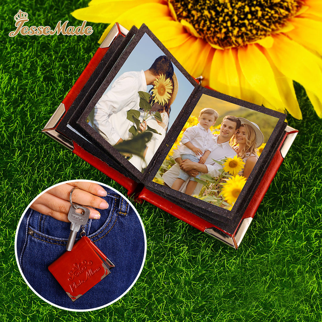 Personalised Mini Album Keychain Custom 5 Photos Keychain Gifts For Her-Jessemade AU