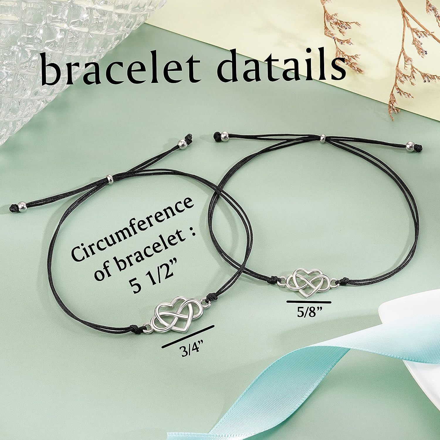 Unique Mother Daughter Bracelets Heart Bracelets Mother's Day Birthday Christmas Gifts for Women Girls-Jessemade AU