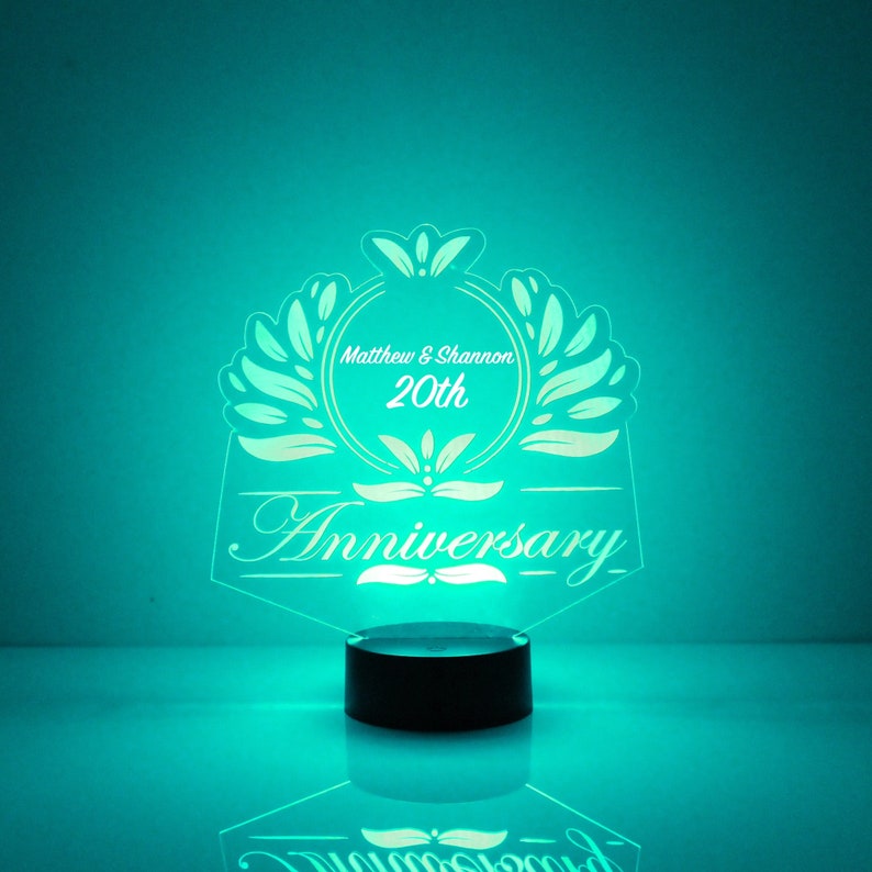 Personalised 7 Colours Changing Night Light Custom Name LED Lamp Gifts For Couple-Jessemade AU