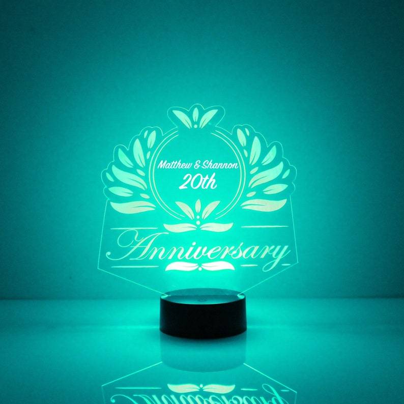 Personalised 7 Colours Changing Night Light Custom Name LED Lamp Gifts For Couple-Jessemade AU