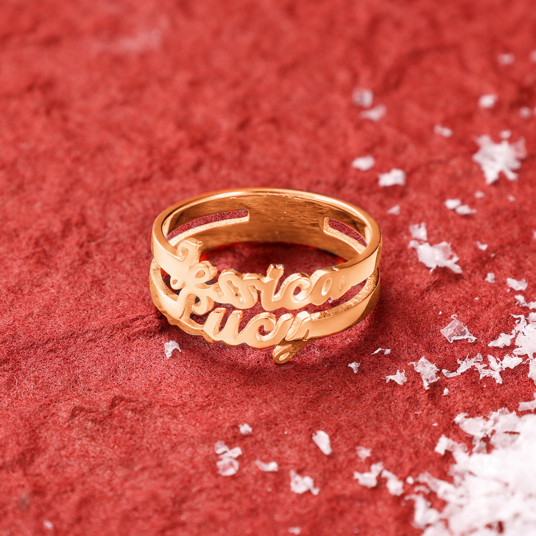 Personalised Name Ring Custom 4 Names Ring Gifts For Women-Jessemade AU
