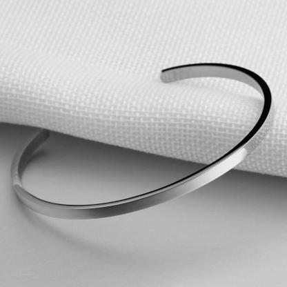 Personalised ID Bracelet For Women Engrave Name Phrases Bangles Best Valentine's Gift-Jessemade AU