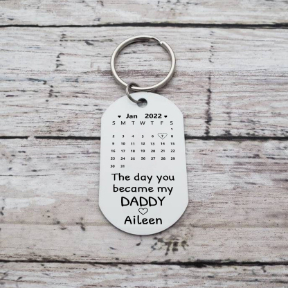 Personalised Calendar Keychain Custom Photo & Name Keychain Gifts For Daddy/Mommy/Mummy-Jessemade AU