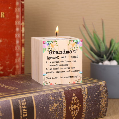 To My Grandmother Candle Holder Wooden Candlestick Special Gift-Jessemade AU
