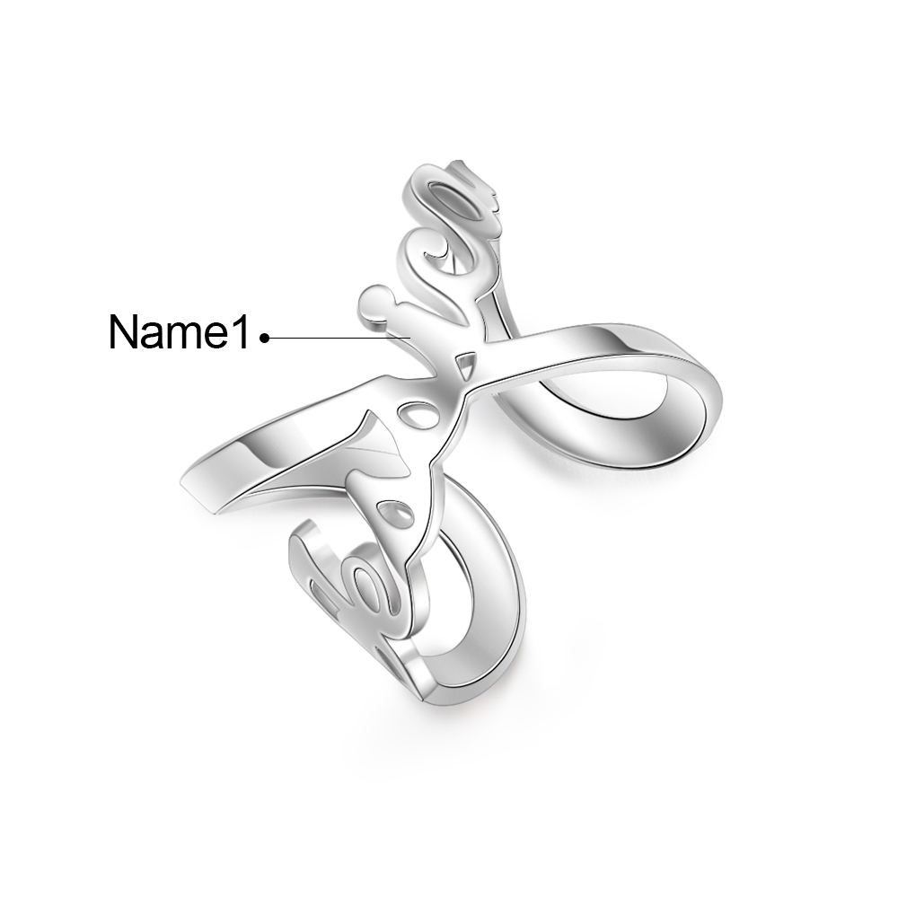 Personalised Ring Custom 1 Name Ring Best Gift For Women-Jessemade AU