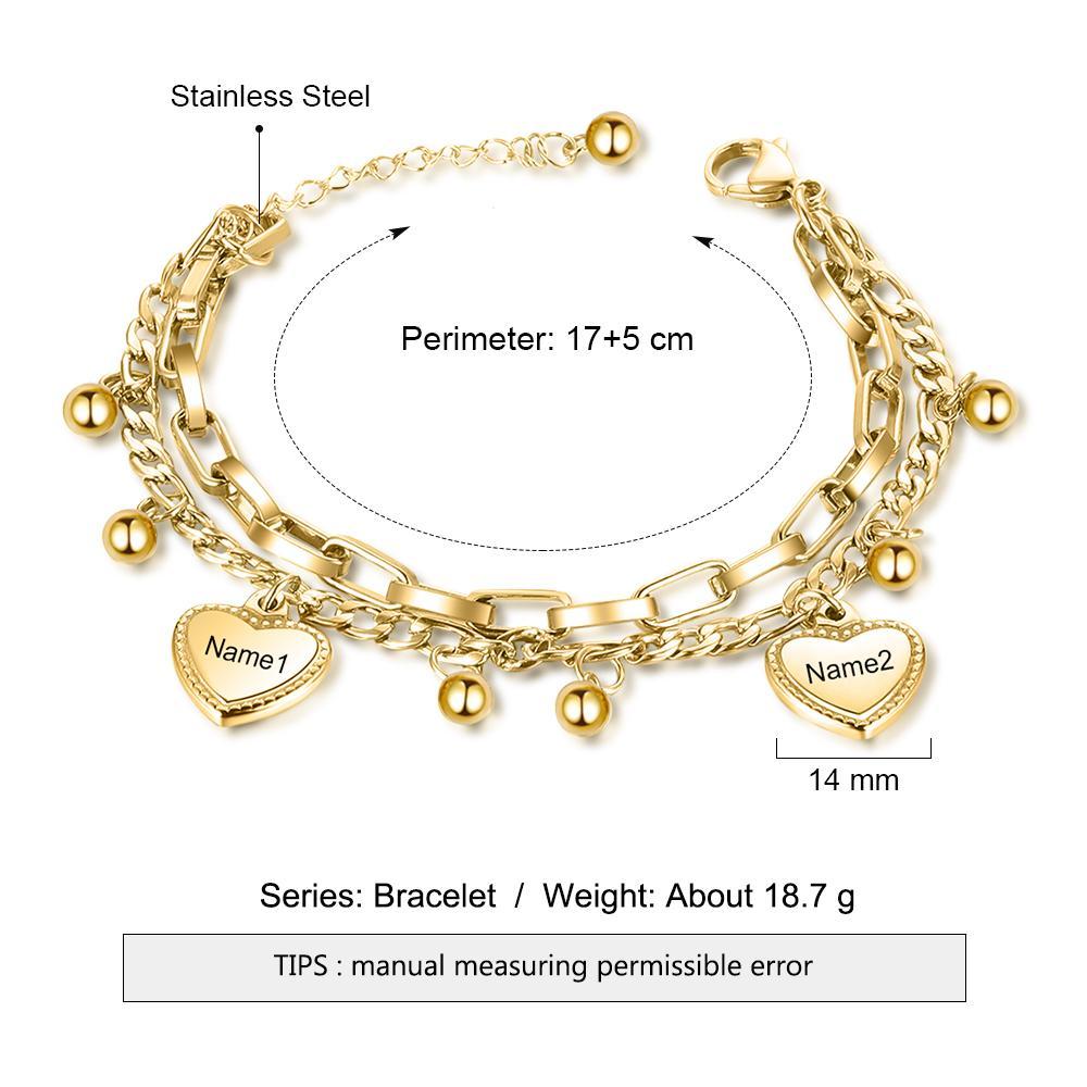 Jessemade Personalised bracelet With Heart For Sister-Jessemade AU