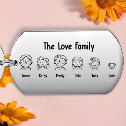 Personalised Name Keychain Stainless Steel Keychain Silver Gift for Family-Jessemade AU