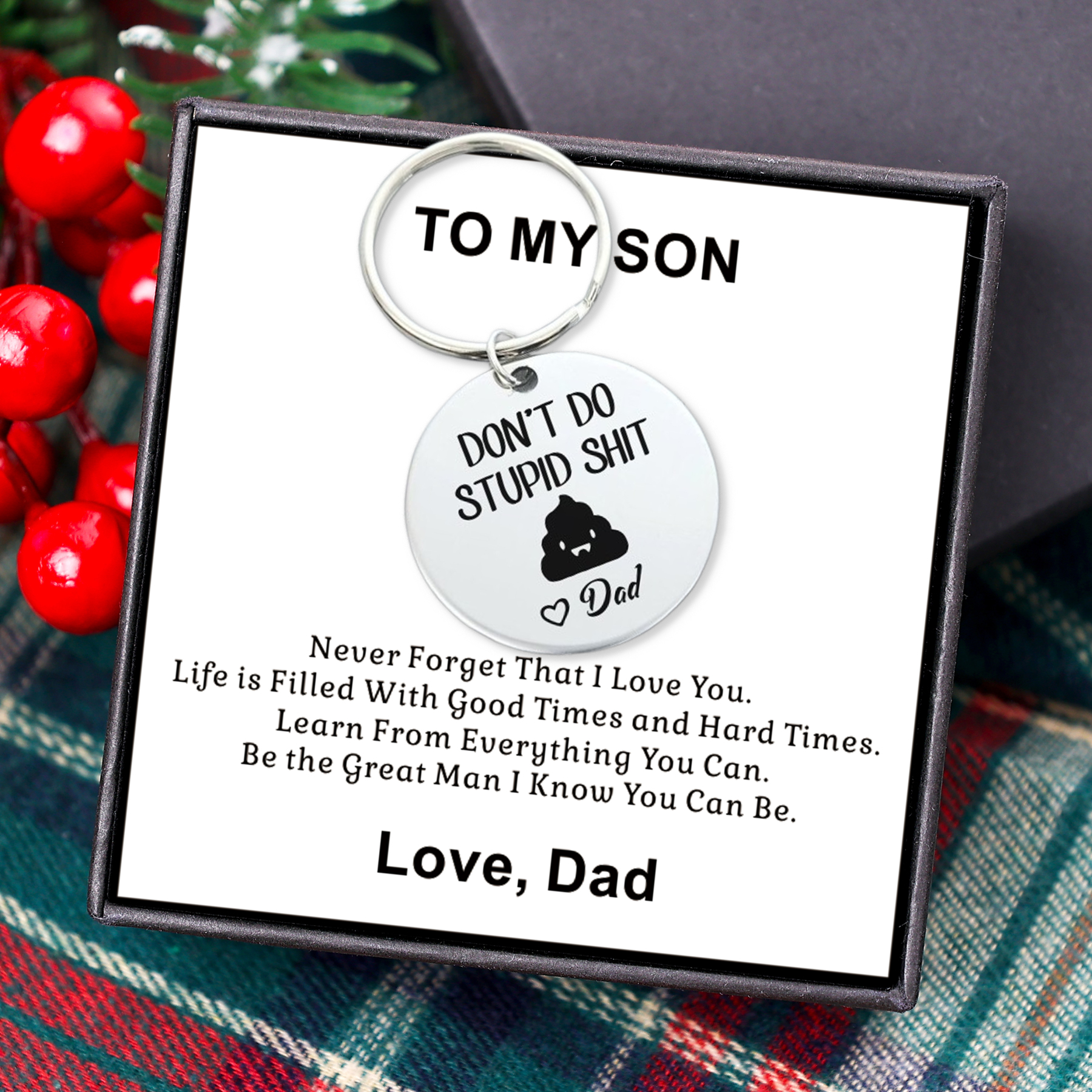 Don't Do Stupid Funny Keychain Custom Text Keyring Personalised Gift For Kids-Jessemade AU