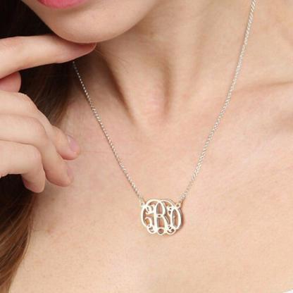 Monogram  Name Necklace for Women Jewelry-Jessemade AU