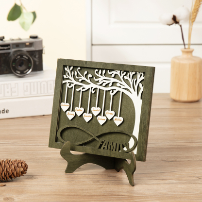 Custom Family Tree Sign with 8 Names Wooden Keepsake Gifts-Jessemade AU