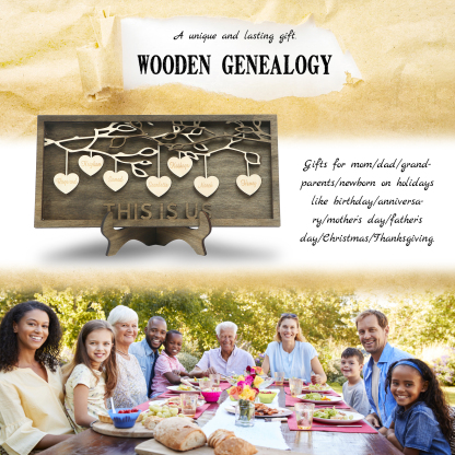 Custom Family Tree Sign Engrave 7 Names Wooden Family Frame Home Decor-Jessemade AU