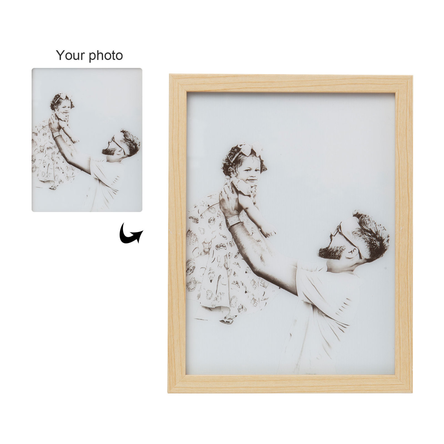 Personalised Photo Frame Night Light Changeable Colour Lamp Personalised Gifts Home Decor-Jessemade AU