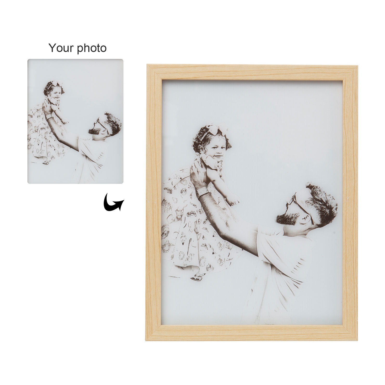 Personalised Photo Frame Night Light Changeable Colour Lamp Personalised Gifts Home Decor-Jessemade AU