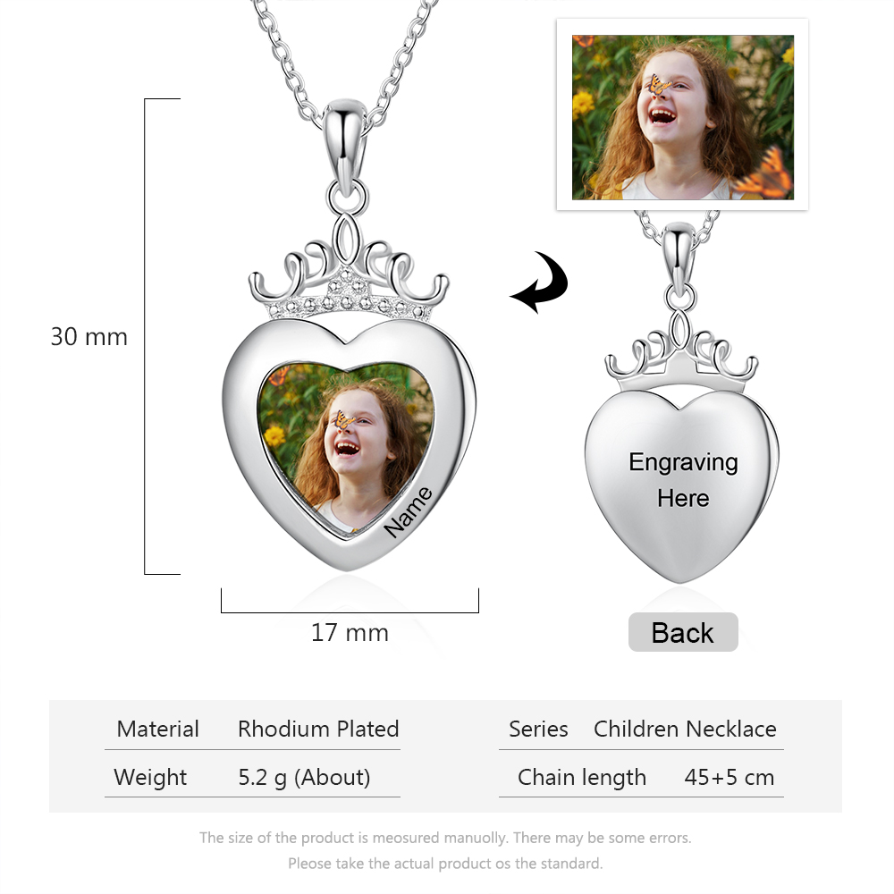 Personalised Heart Photo Necklace Custom Picture Necklace Gifts For Her-Jessemade AU
