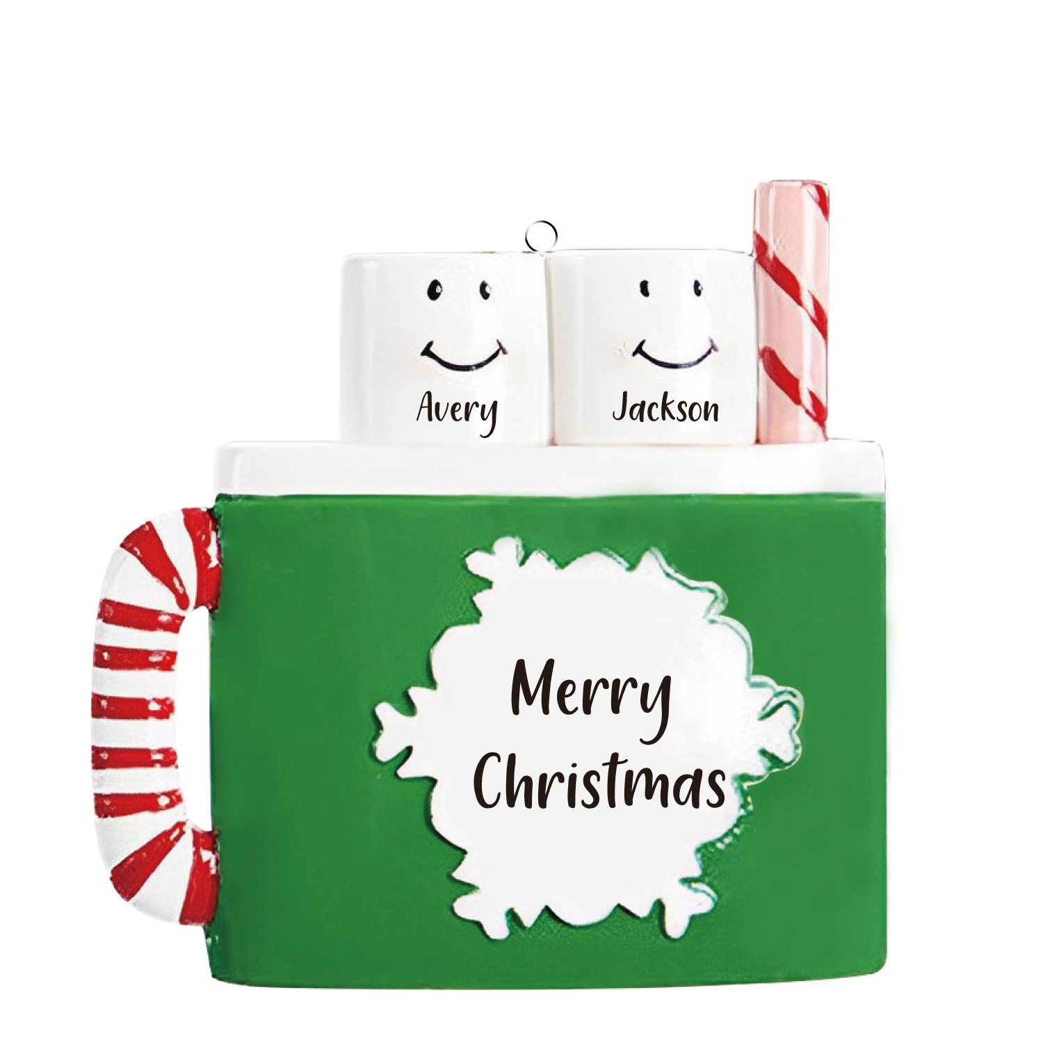 2 Names - Personalised Xmas Ornament Custom Name & Text Christmas Tree Wooden Decor Gift for Family Friends-Jessemade AU