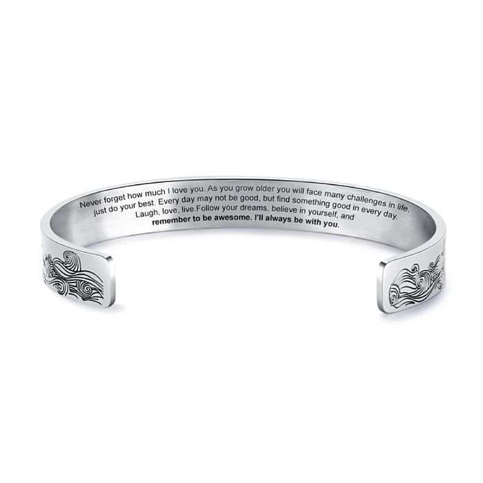 To My Granddaughter Cuff Bracelet "I Will Always Be With You" Gifts For Her-Jessemade AU