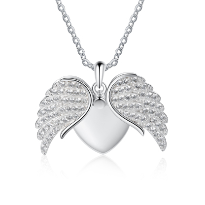 Personalised Angel Wings Women's Necklace-Jessemade AU
