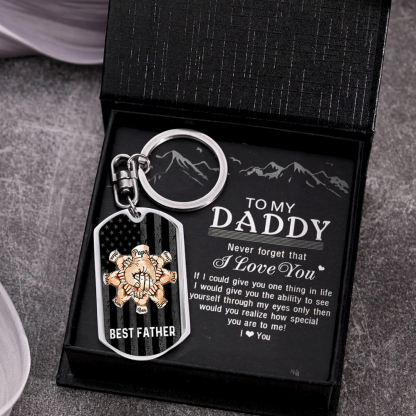 Custom Fist Bump Keychain Engrave 8 Names Family Gifts For Father/Grandpa-Jessemade AU