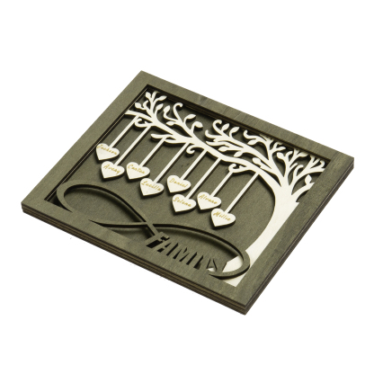 Custom Family Tree Sign with 8 Names Wooden Keepsake Gifts-Jessemade AU