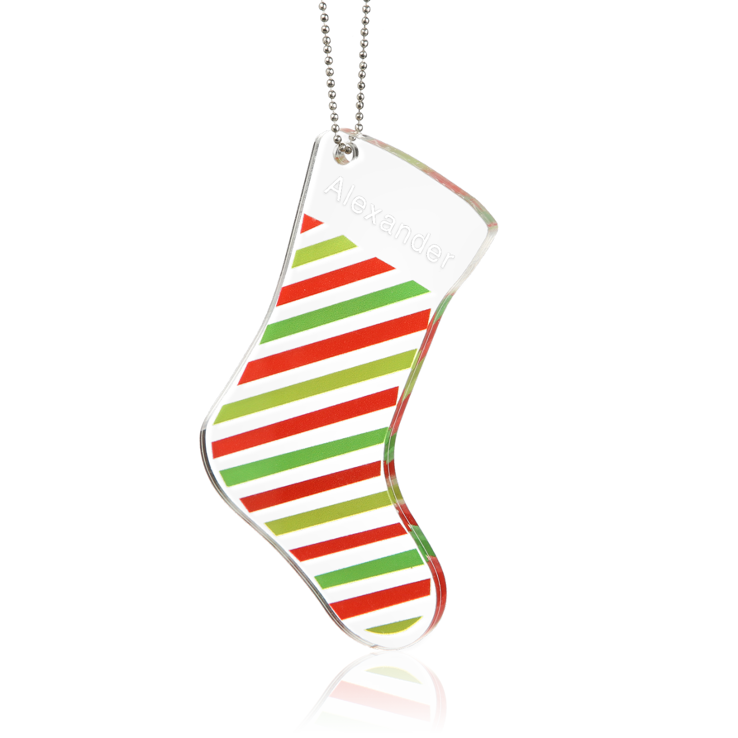 Personalised Acrylic Christmas Sock Ornaments Customised 1 Name Xmas Pendant Gifts for Boys Girls-Jessemade AU