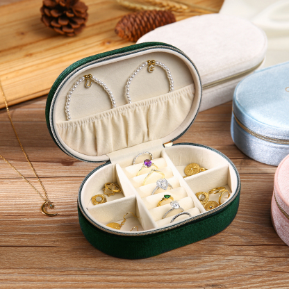 Personalised Name Jewelry Storage Box Zipper Custom Travel Jewelry Box Gifts for Ladies Girls-Jessemade AU