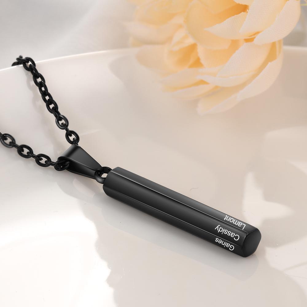Personalised 6 Names Bar Necklace-Jessemade AU