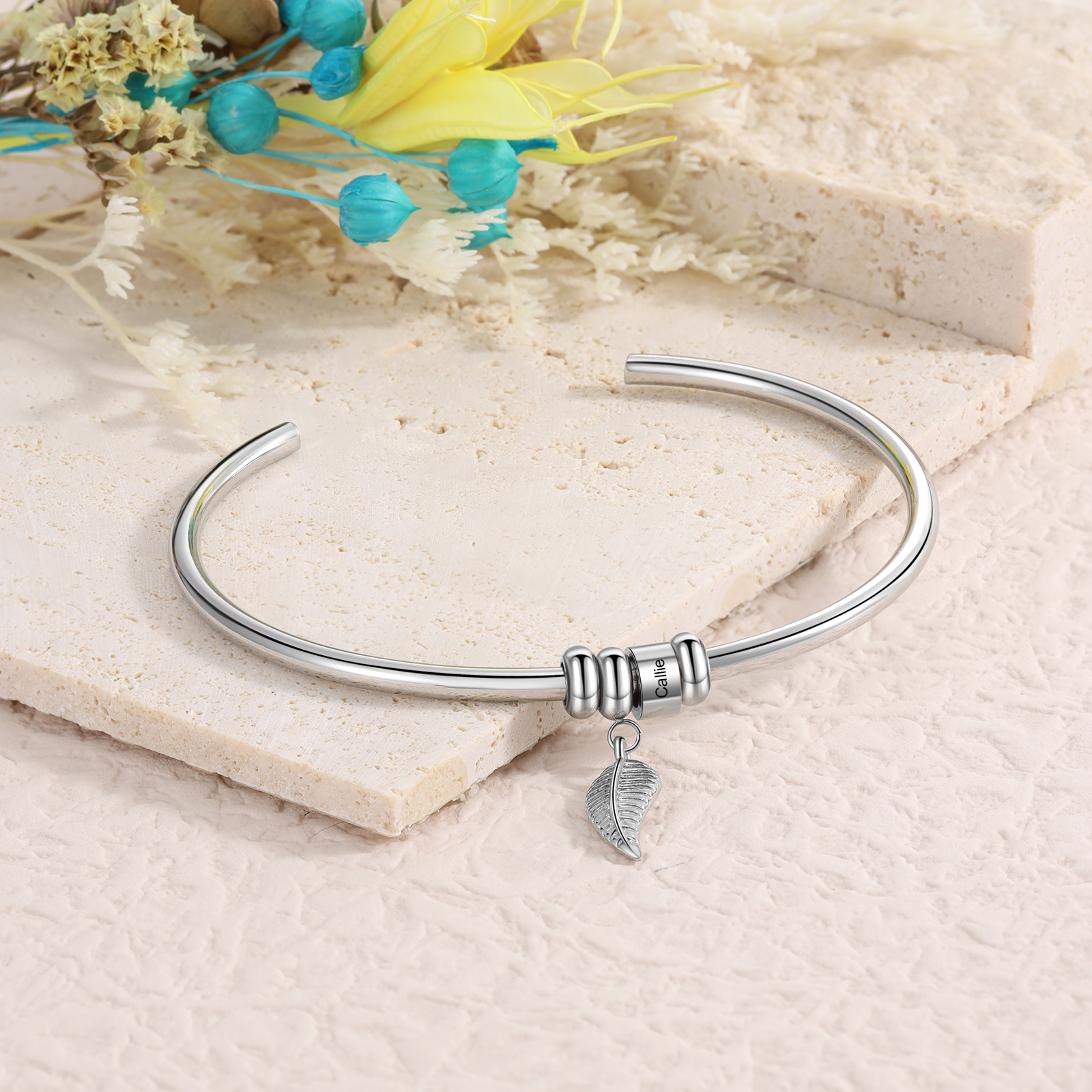 1 Bead Bracelet with a leaf-Jessemade AU