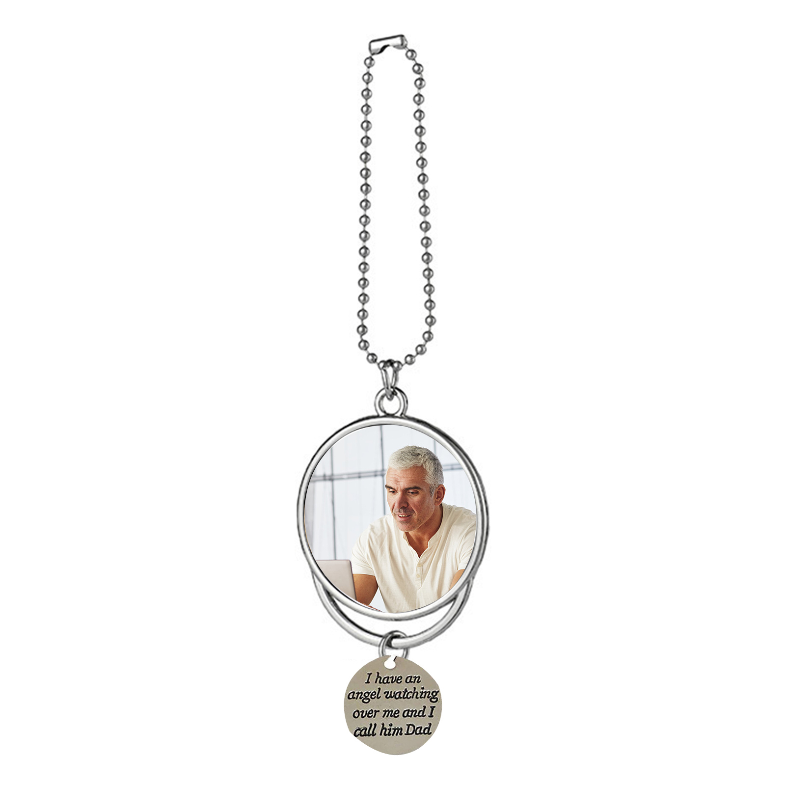 Personalised Photo Ornament I Have an Angel Watching Over Me Car Hanging Gifts-Jessemade AU