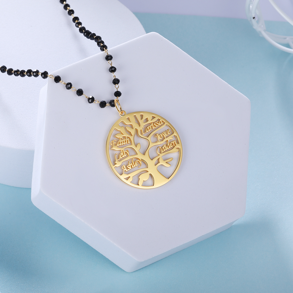 Personalised Family Tree Necklace Custom 6 Names Necklace Gift For Mother-Jessemade AU