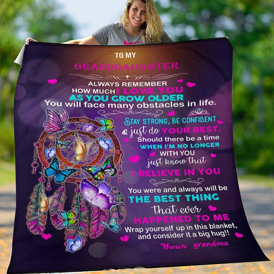 Grandma To Granddaughter, Always Remember How Much I Love You, Flannel Blanket-Jessemade AU