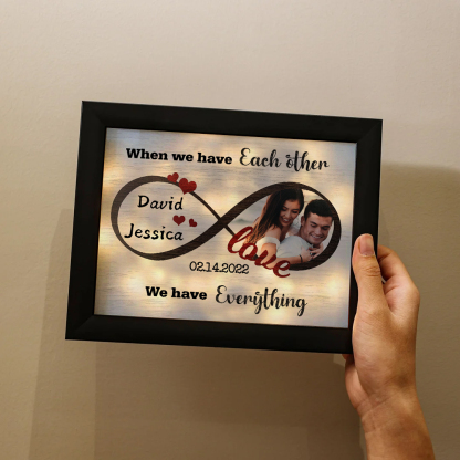 Personalised Photo Frame Custom 2 Names & Date Frame With Night Light Anniversary Gift For Her/Him - When We Have Each Other, We Have Everything-Jessemade AU