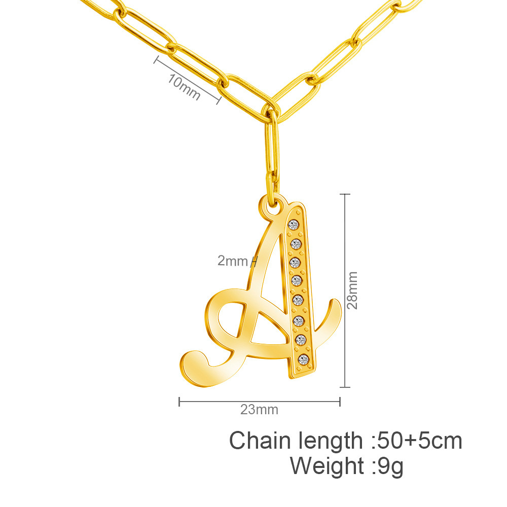 Personalised 1 Letter Women's Necklace Alphabet Necklace-Jessemade AU