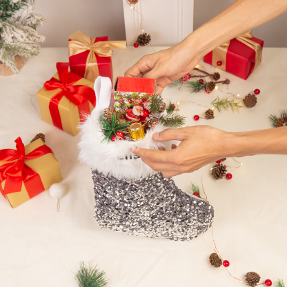 Custom 1 Name Christmas Stockings Ornaments Personalised Christmas Gifts for Family Friends-Jessemade AU