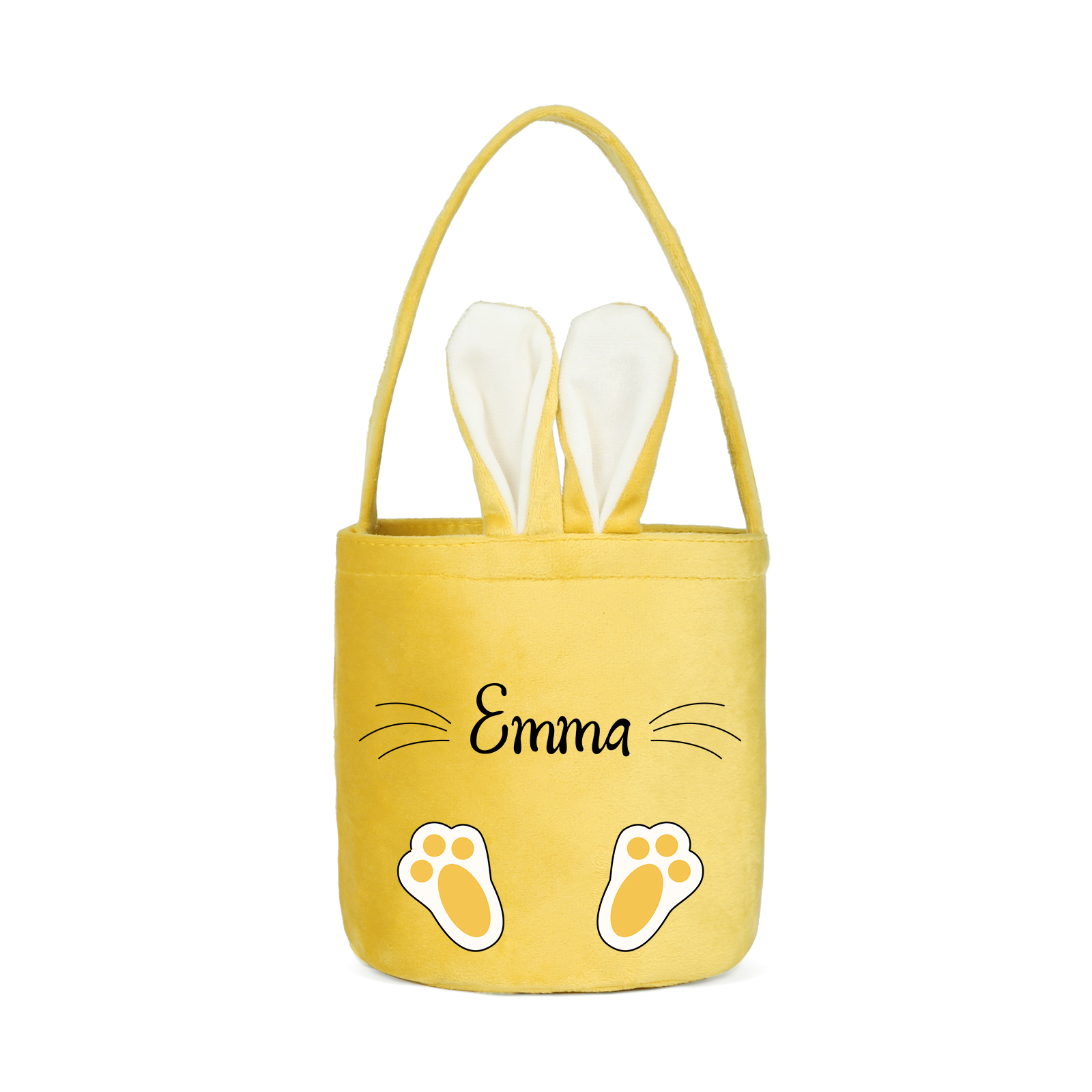 Personalised Bunny Tote Bag Custom Name Bunny Basket Bucket Bag Easter Gifts-Jessemade AU