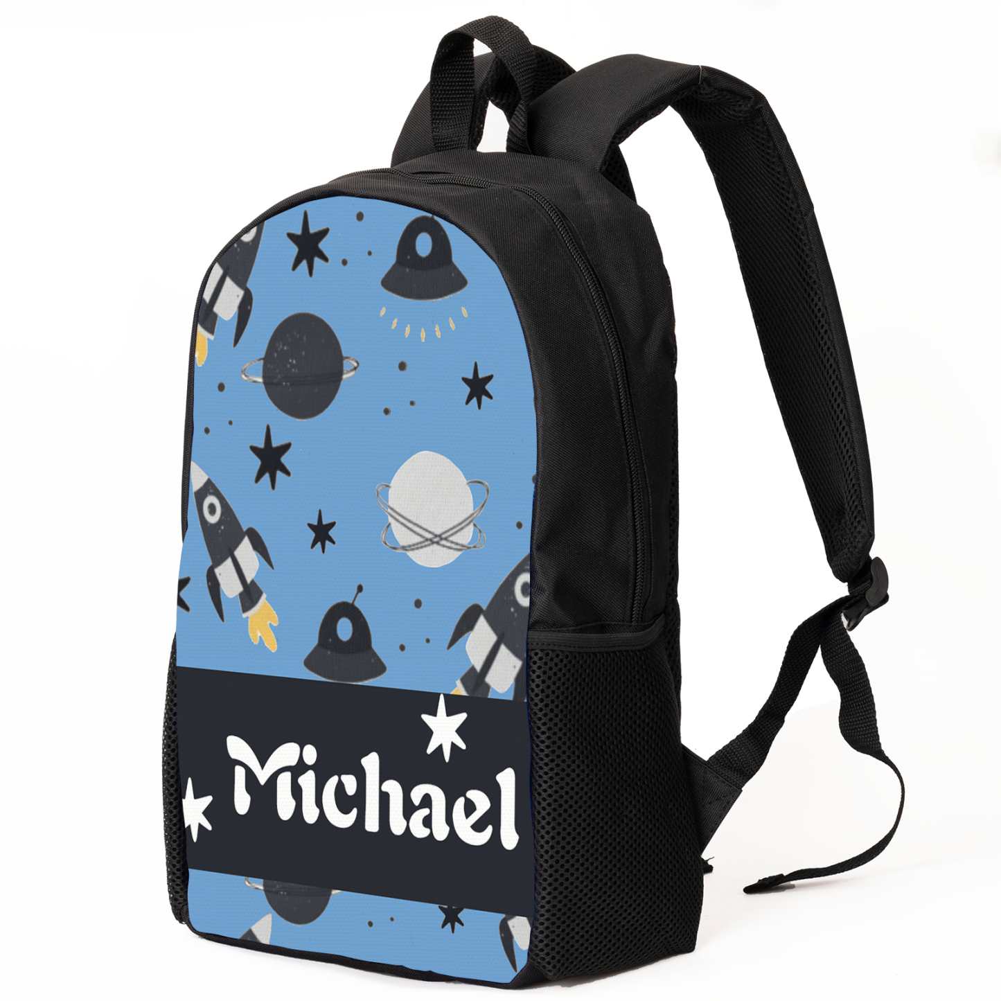 Custom Name Schoolbag Personalised Rocket and Satellite Backpack Travel Bag for Kids-Jessemade AU