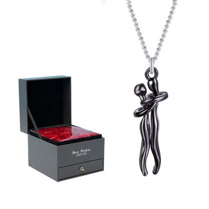 Couple Hug Necklace Valentine's Day Gifts for Couple-Jessemade AU