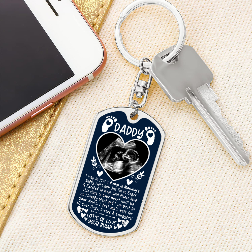 Personalised Message Keychain Custom Text Keyring for Him, "I may be just a bump"-Jessemade AU