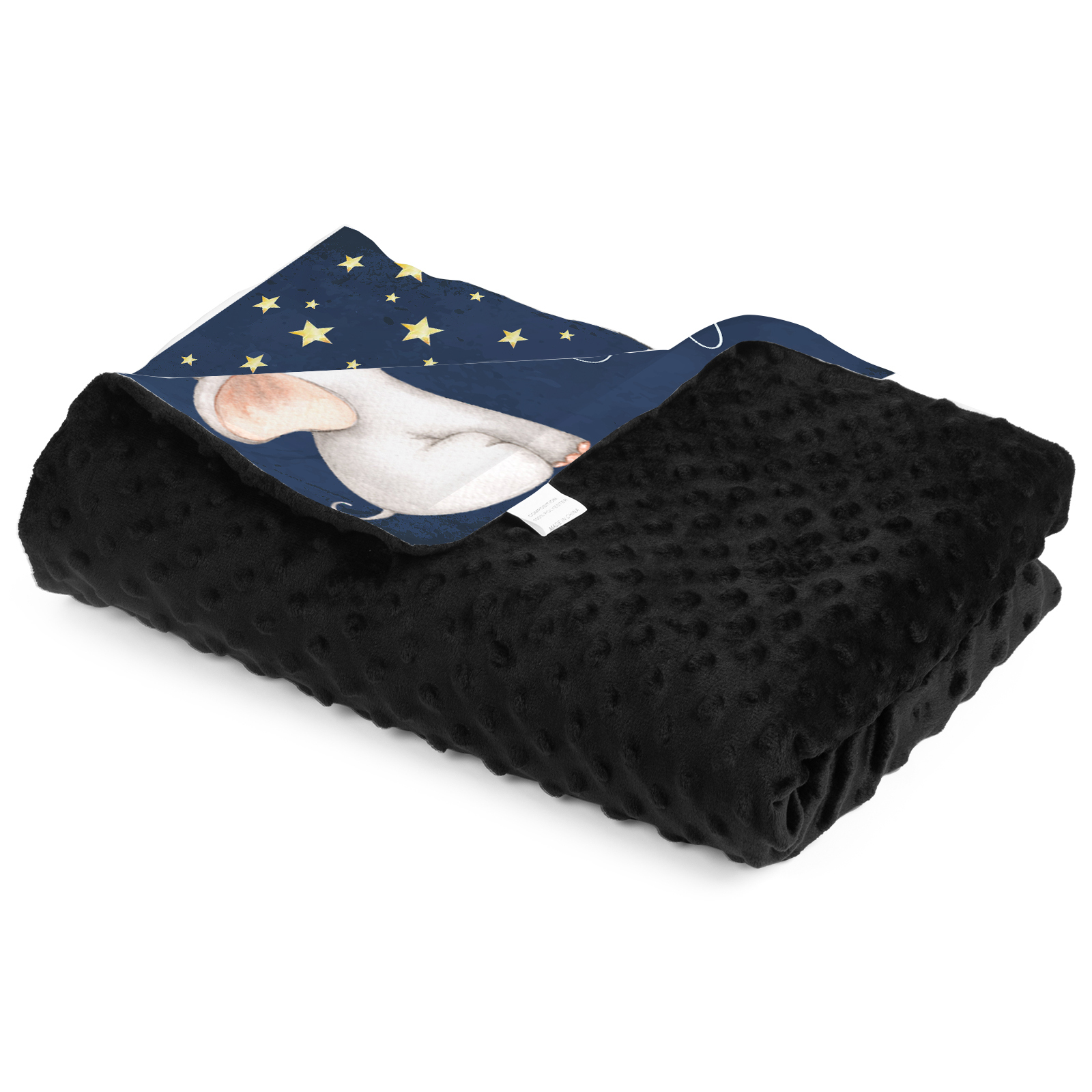 Personalised Elephant Blanket Custom Name Cute Cartoon Blanket-Jessemade AU