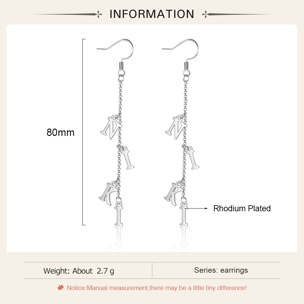 Personalised Name Letter Earring for Her-Jessemade AU