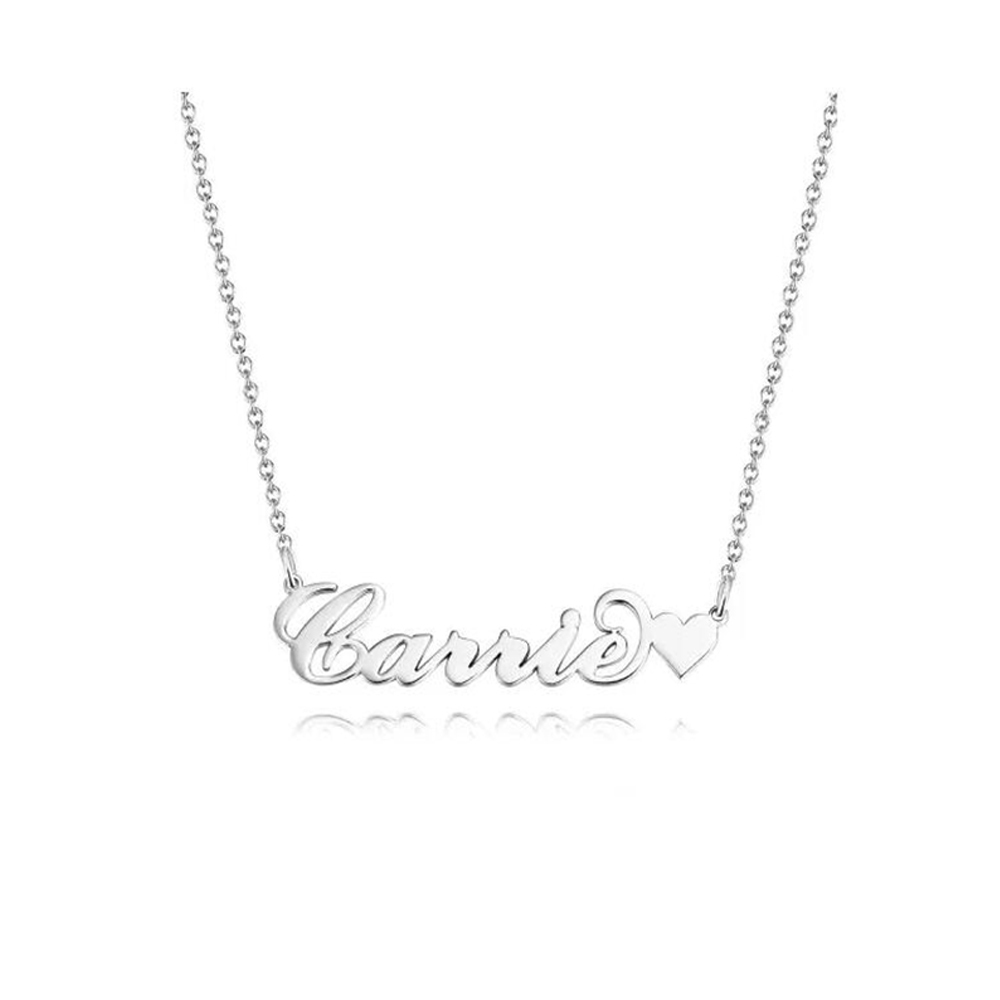 Personalised Heart Necklace Custom 1 Name Necklace Gift For Her-Jessemade AU