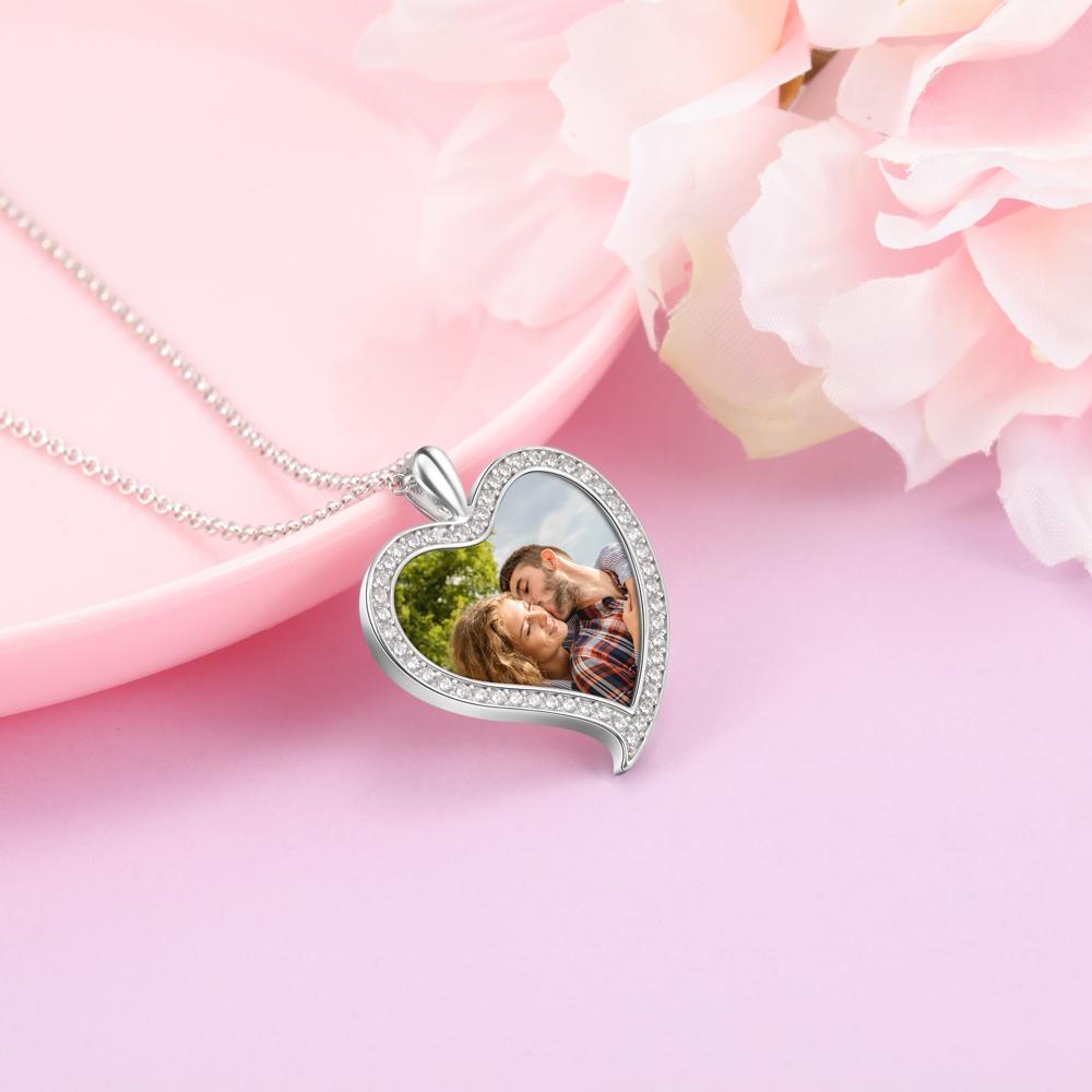 Personalised Heart Necklace Custom Photo Necklace Gifts For Her-Jessemade AU