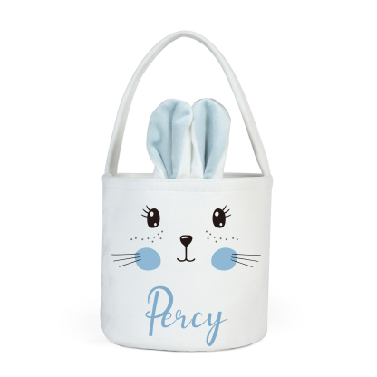 Personalised Bunny Tote Bag Custom Name Bucket Bag Bunny Basket Easter Gifts-Jessemade AU