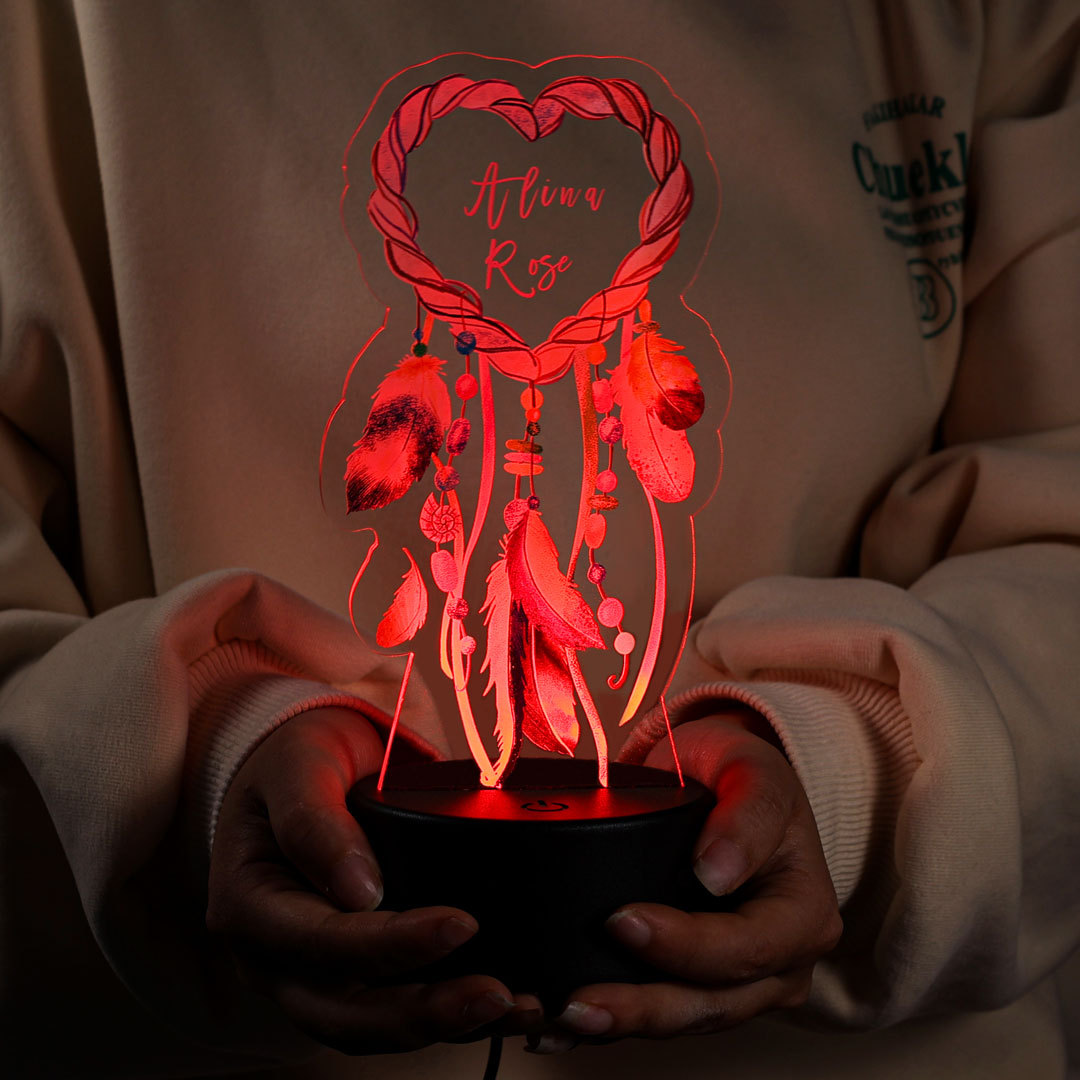 Personalised Dream Catcher Night Light Custom Name Gifts-Jessemade AU