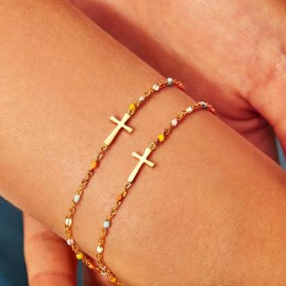 Whenever You Feel Overwhelmed, Personalised Cross Bracelet Gifts For Daughter-Jessemade AU
