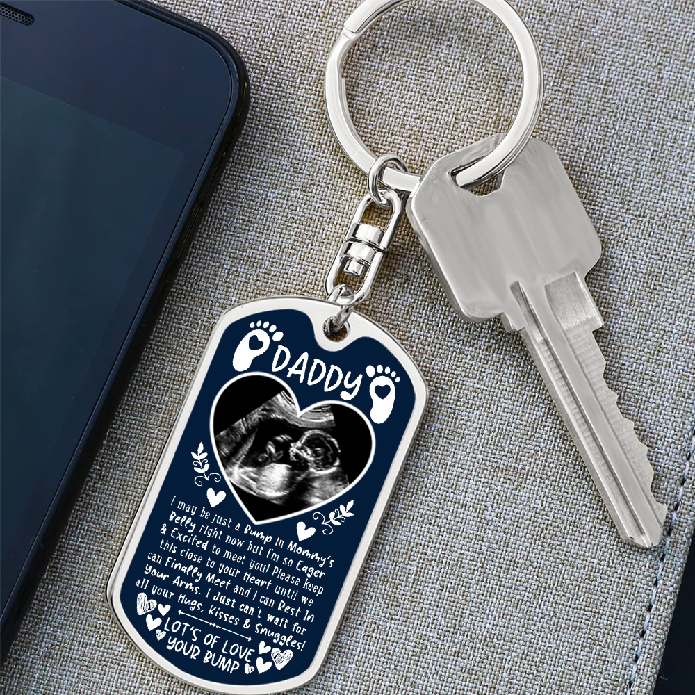 Personalised Message Keychain Custom Text Keyring for Him, "I may be just a bump"-Jessemade AU