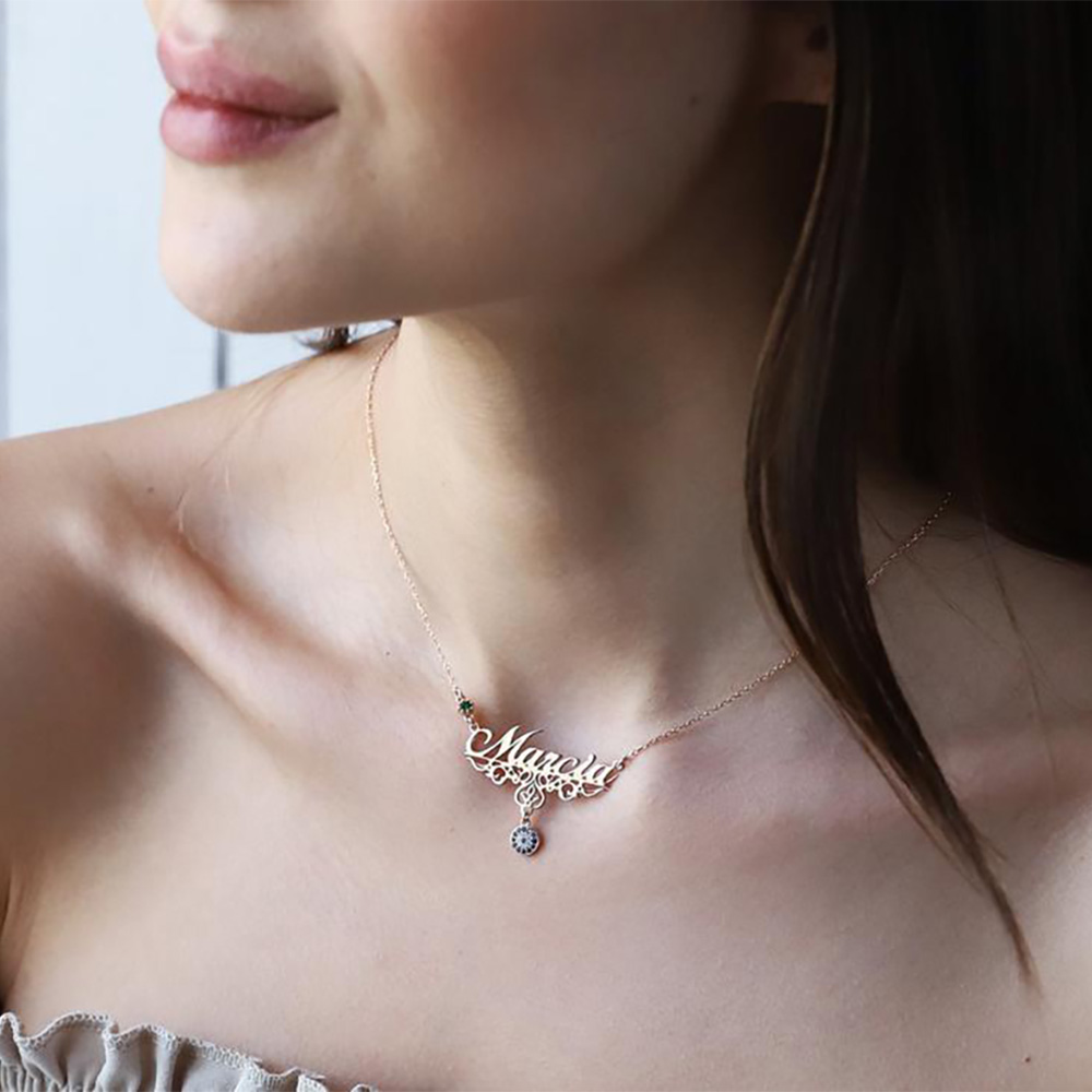 Personalised Necklace Custom 1 Name Necklace Gift For Women-Jessemade AU