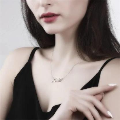 Personalised Necklace With Birthstone Custom 1 Name Necklace Gift For Women-Jessemade AU