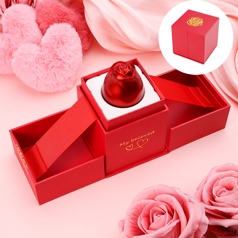 Rose Ring Box Red Jewelry Gift Box Ring Packaging Box-Jessemade AU