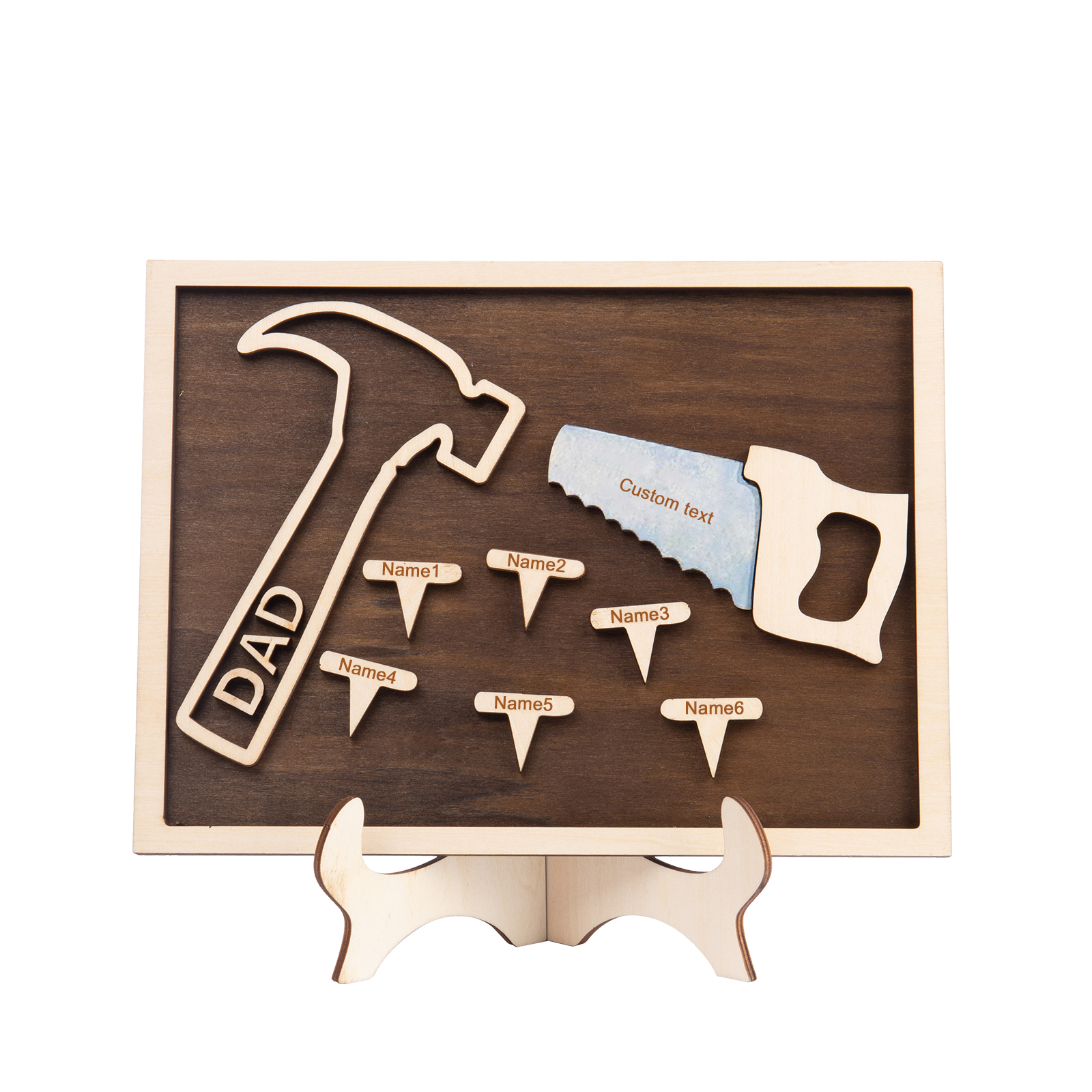 Dad Tool Set Wood Signs Custom 6 Names Father’s Day Handyman Construction Dad Sign-Jessemade AU