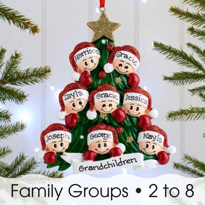Personalised Family Christmas Ornament Custom 7 Names Hanging Ornament Gifts For Family-Jessemade AU
